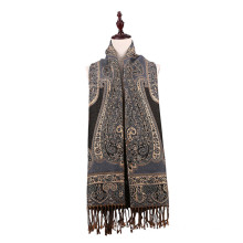 Elegant Women Long Scarf Jacquard Pashmina for Winter